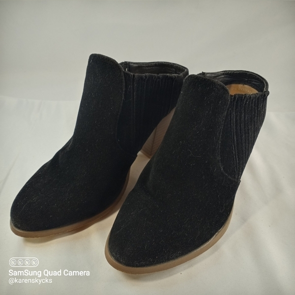 YOKI Black Fabric Ankle Boots Women's Size 7.5 - Picture 3 of 8